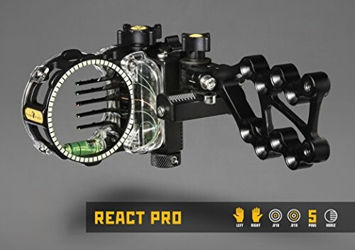 React Pro bow sight with adjustment features